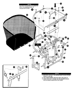 Part Location Diagram of 95349-853 Briggs and Stratton Assembly, Front Frame Collect